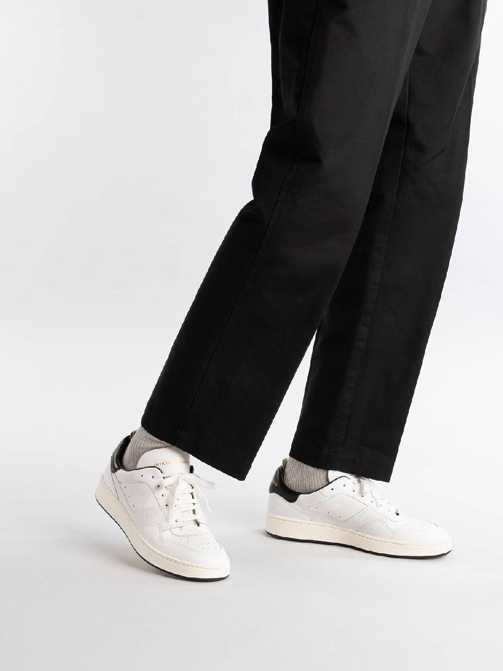 Officine Creative MOWER 016 Sneakers Basse in Pelle Bianca Outlet