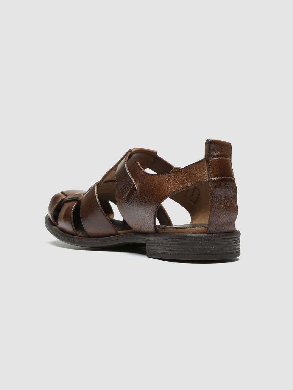 Officine Creative CHRONICLE 145 Sandali in Pelle Marrone Vendita Calda
