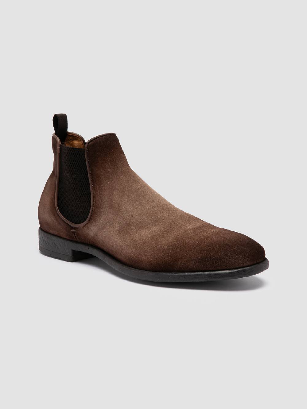 Officine Creative CETON 647 Stivaletti Chelsea in Pelle Scamosciata Marrone Vendite Flash