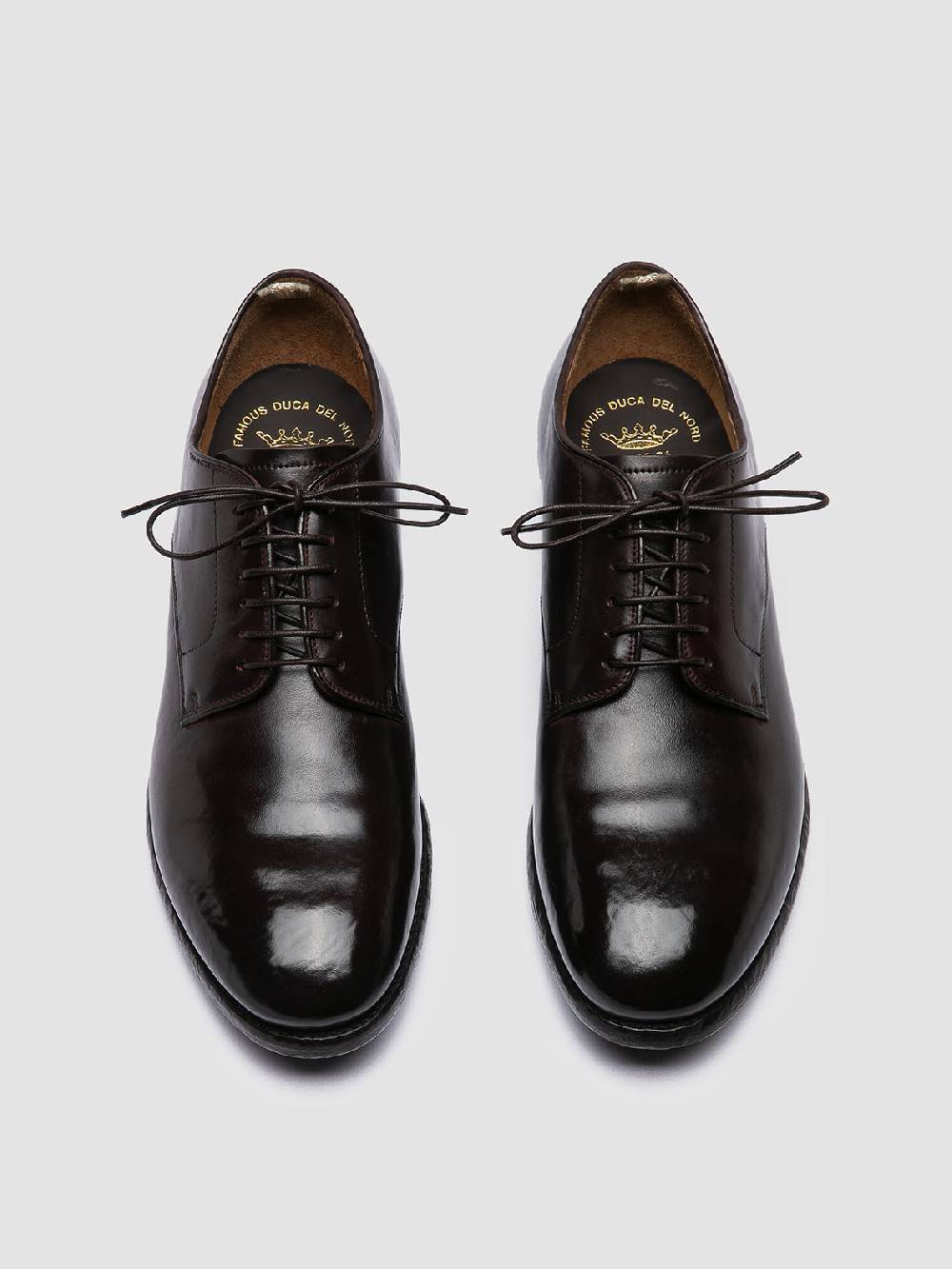 Officine Creative PRINCE 606 Derby in Pelle Marrone In Linea