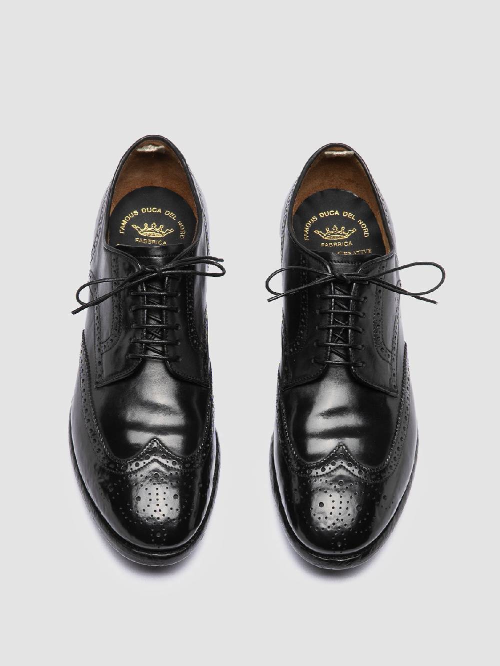Officine Creative TEMPLE 609 Derby in Pelle Nera Nuovo