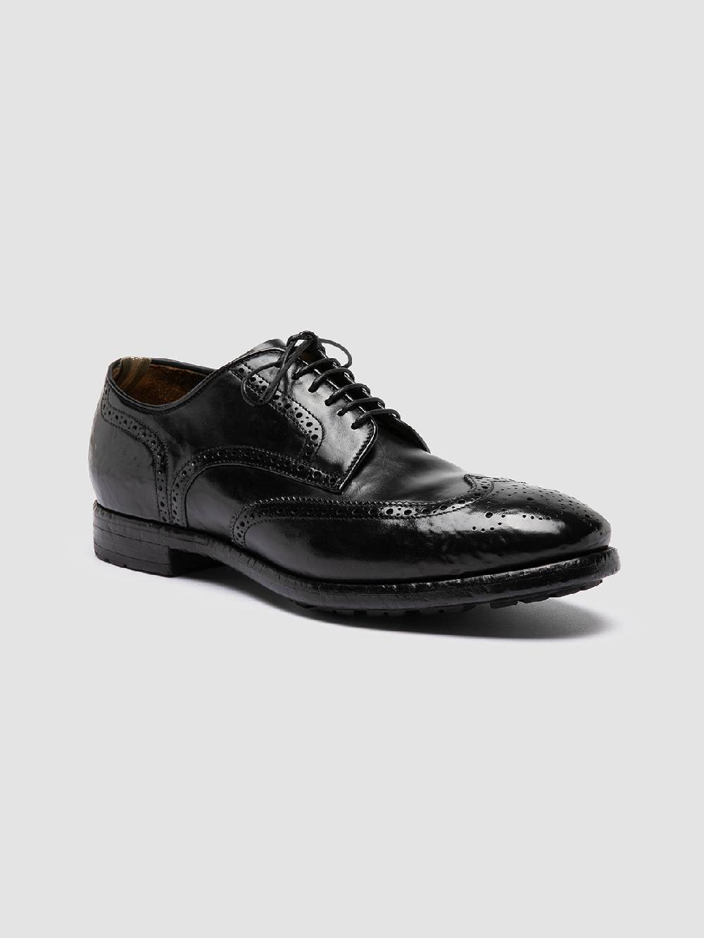 Officine Creative TEMPLE 609 Derby in Pelle Nera Nuovo
