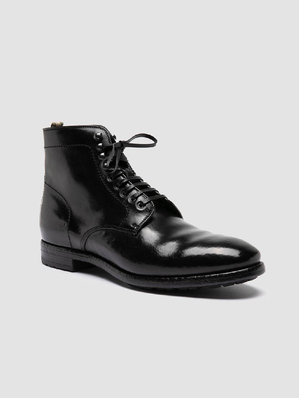 Officine Creative PRINCE 610 Stivaletti in Pelle Nera Qualità