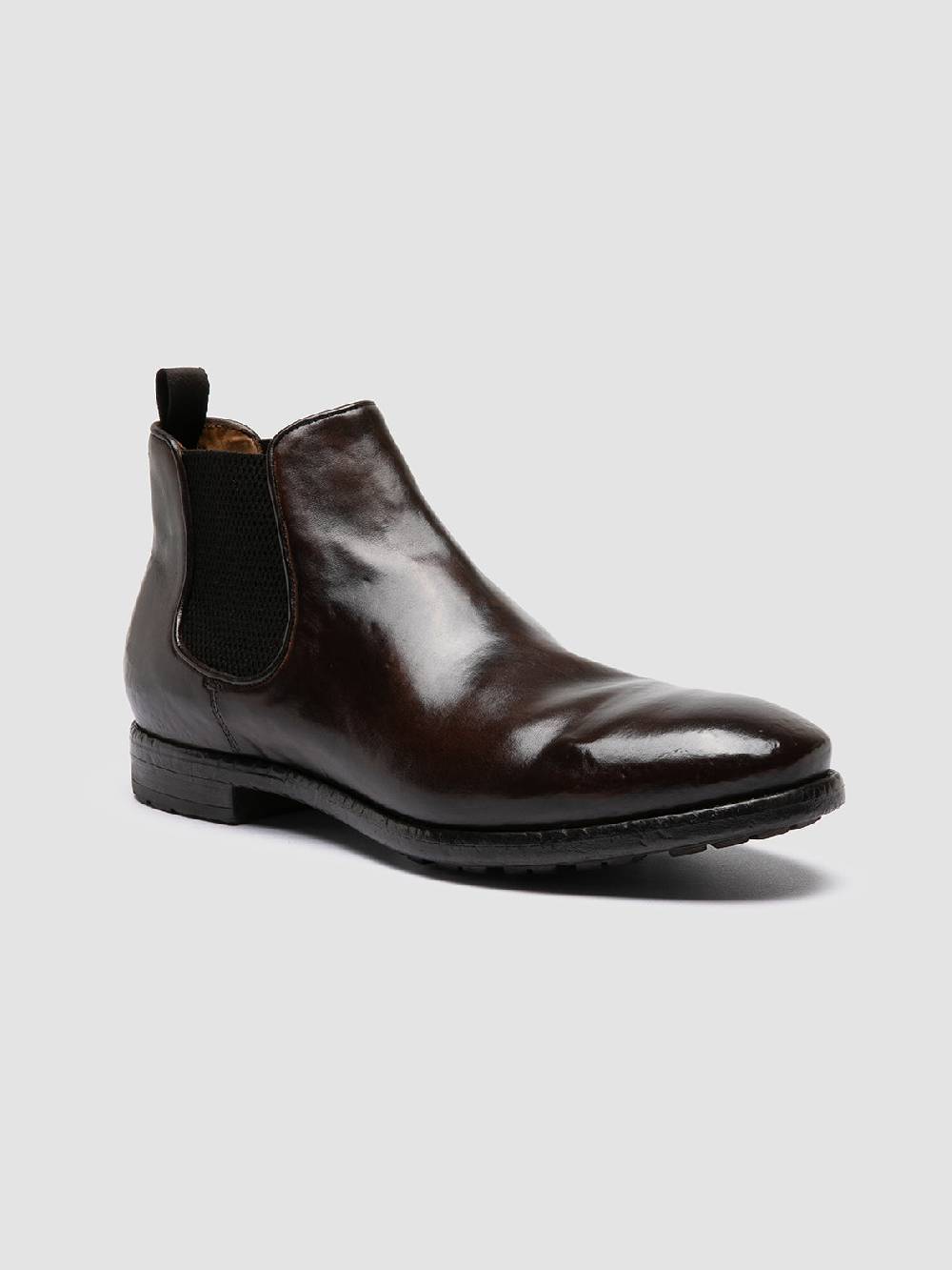 Officine Creative PRINCE 617 Stivaletti Chelsea in Pelle Marrone Soddisfazione Garantita