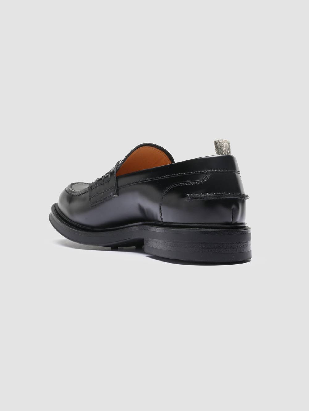 Officine Creative UNIFORM 001 Mocassini Penny in Pelle Nera Negozi Online