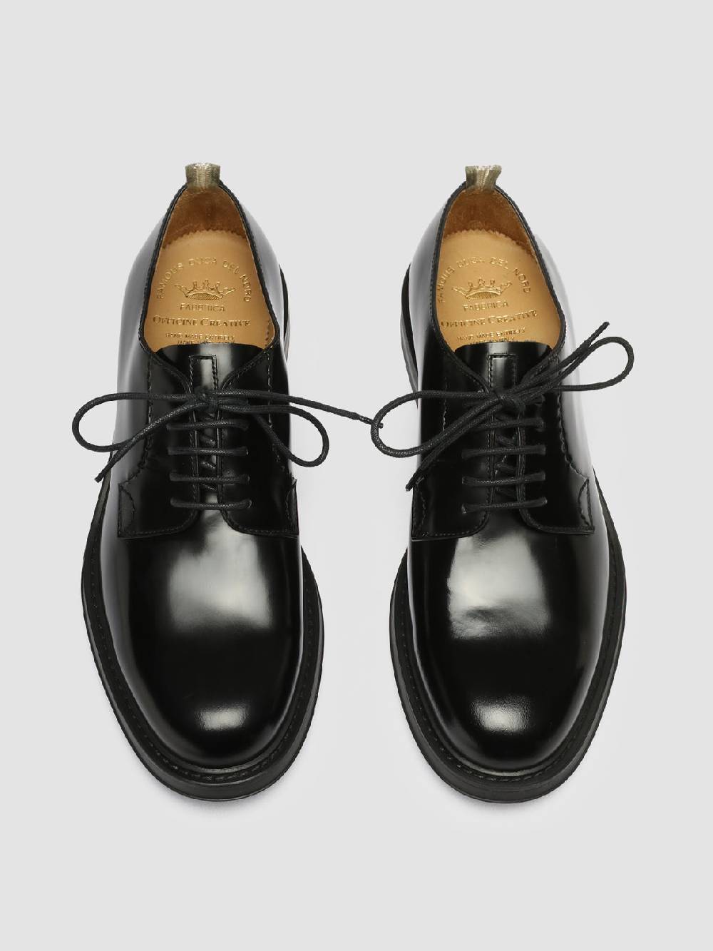 Officine Creative UNIFORM 003 Derby in Pelle Nera Acquista Ora