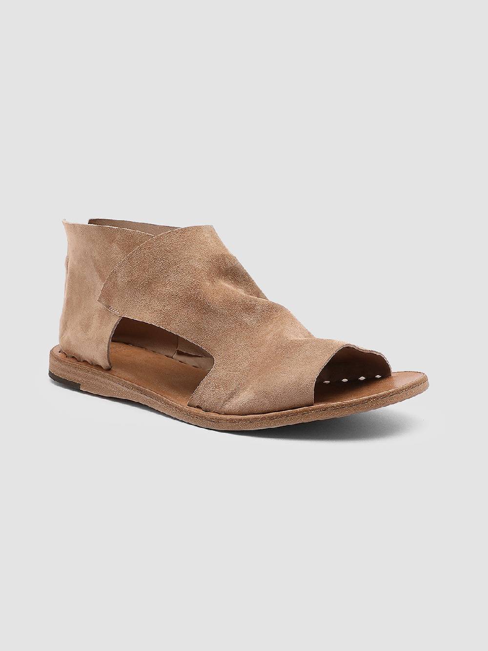 Officine Creative ITACA 018 Sandali in Pelle Scamosciata Marrone Promozione Limitata