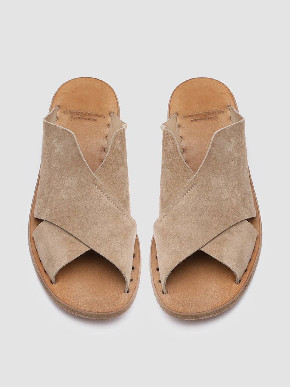 Officine Creative ITACA 019 Sandali in Pelle Scamosciata Marrone Shopping Online