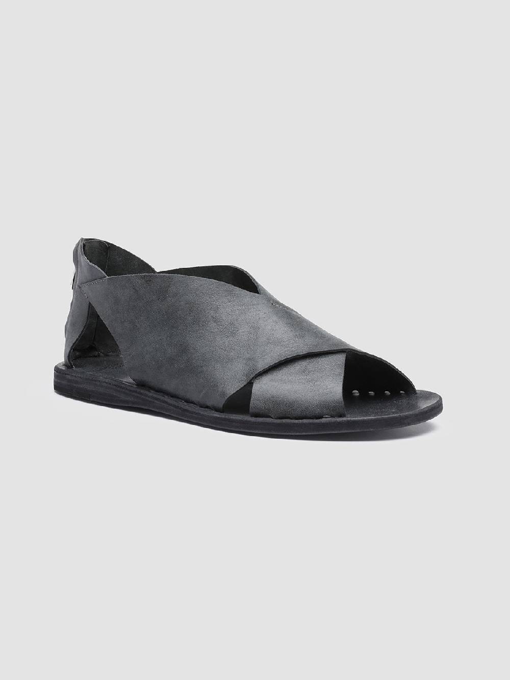 Officine Creative ITACA 026 Sandali in Pelle Nera Sottocosto