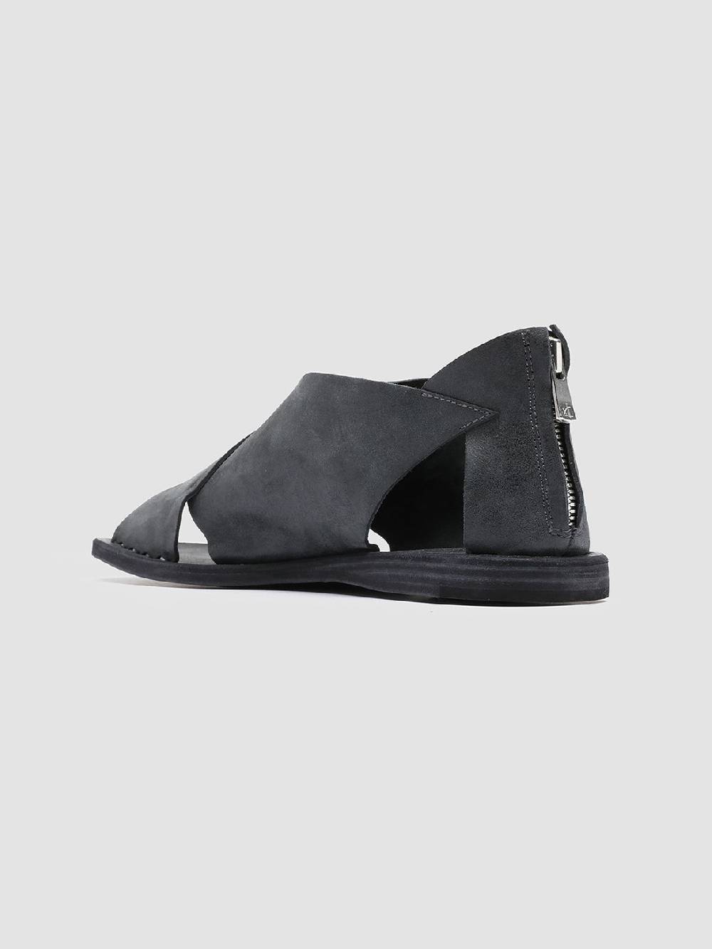 Officine Creative ITACA 026 Sandali in Pelle Nera Sottocosto