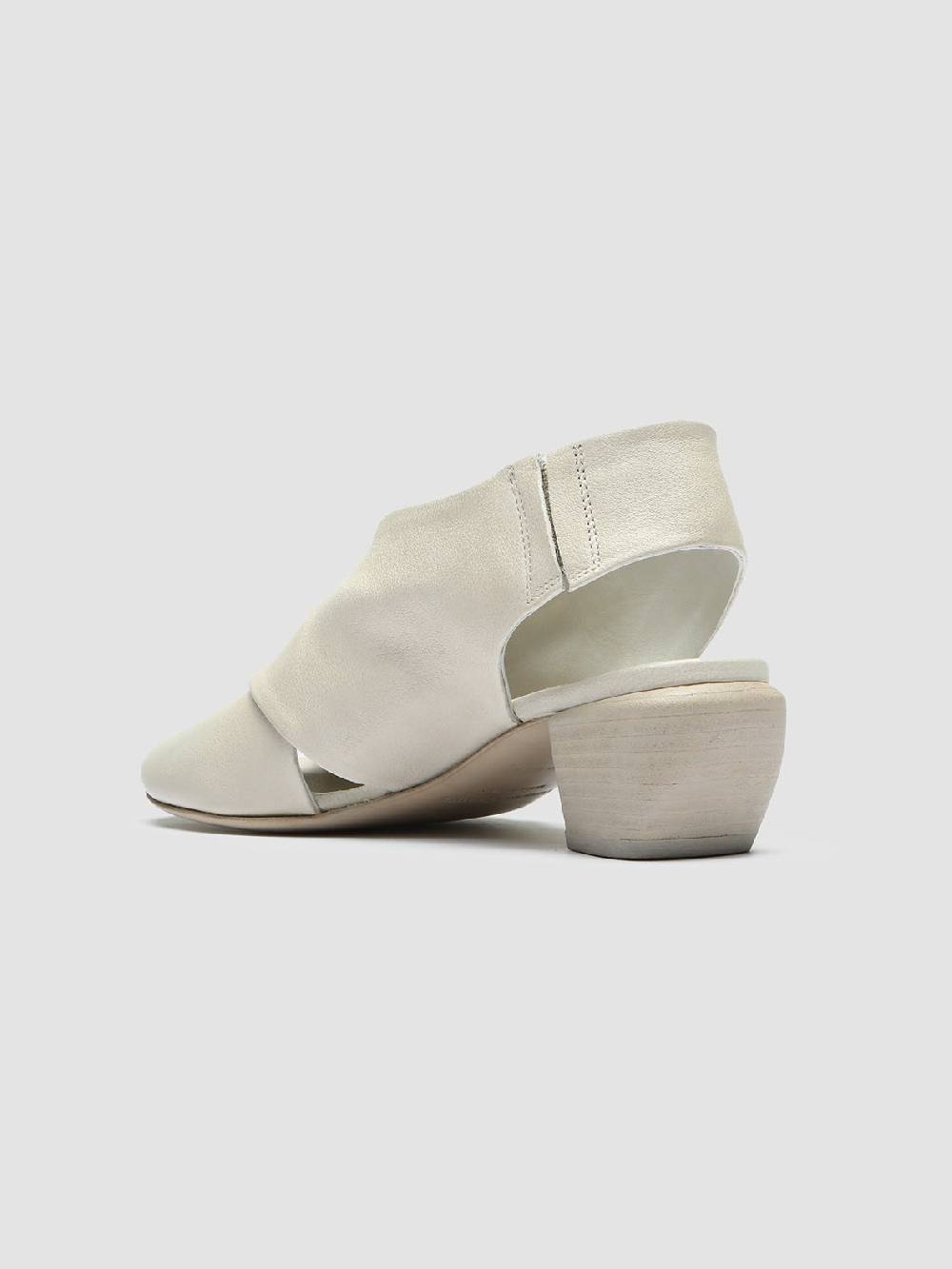 Officine Creative HELYETTE 024 Off White Leather Slide Sandals Outlet