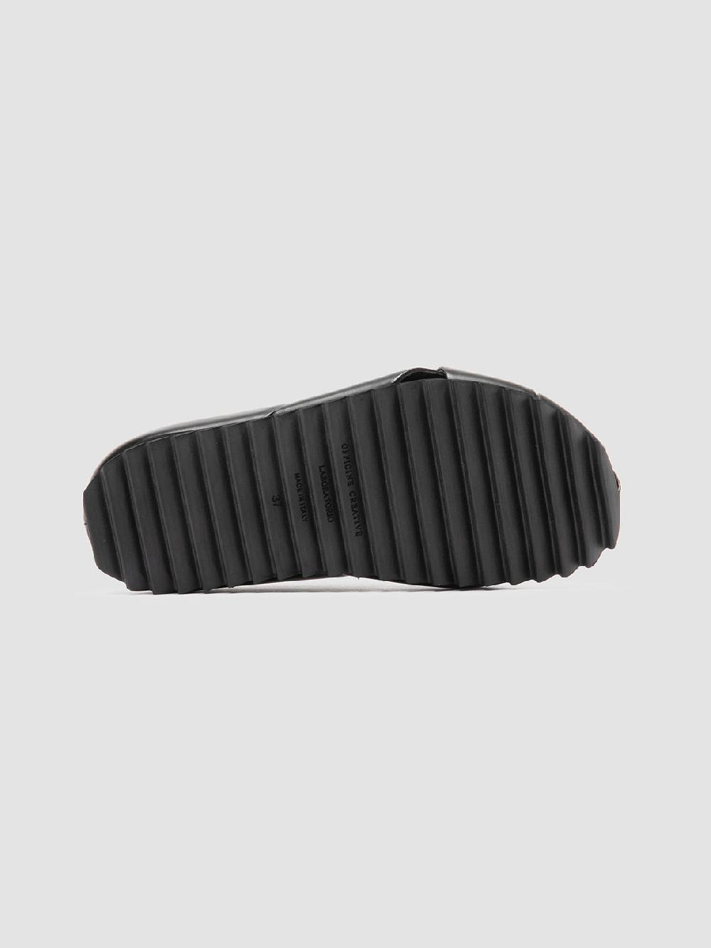 Officine Creative PELAGIE 018 Sandali Sabot in Pelle Nera In Vendita