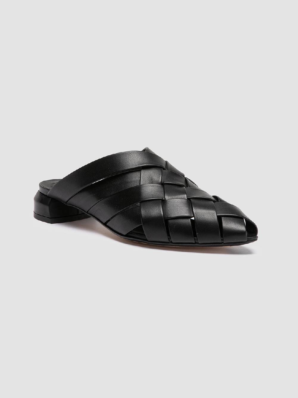 Officine Creative SAGE 105 Sandali Sabot in Pelle Nera Offerte