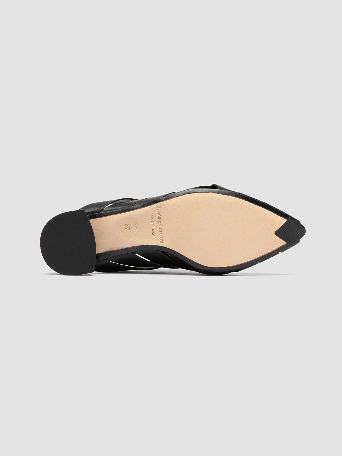 Officine Creative SAGE 105 Sandali Sabot in Pelle Nera Offerte
