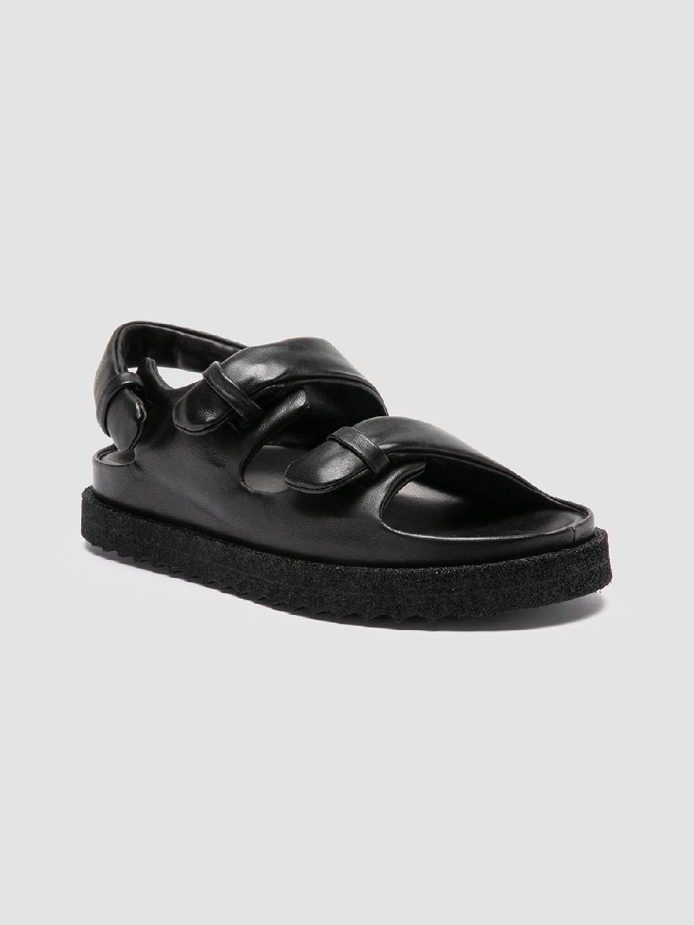 Officine Creative SANDS 102 Sandali Sling Back in Pelle Nera Vendita Calda
