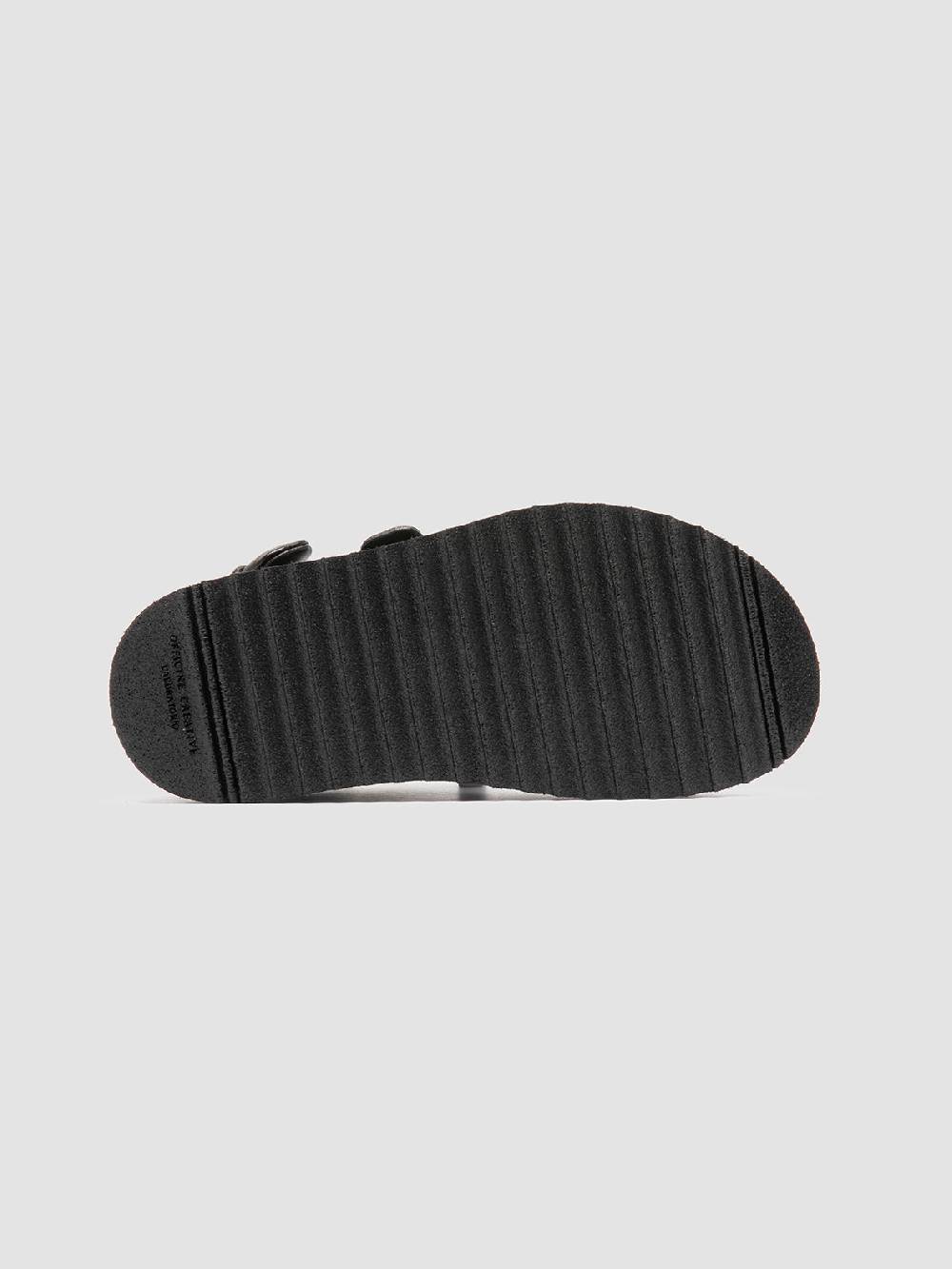 Officine Creative SANDS 102 Sandali Sling Back in Pelle Nera Vendita Calda