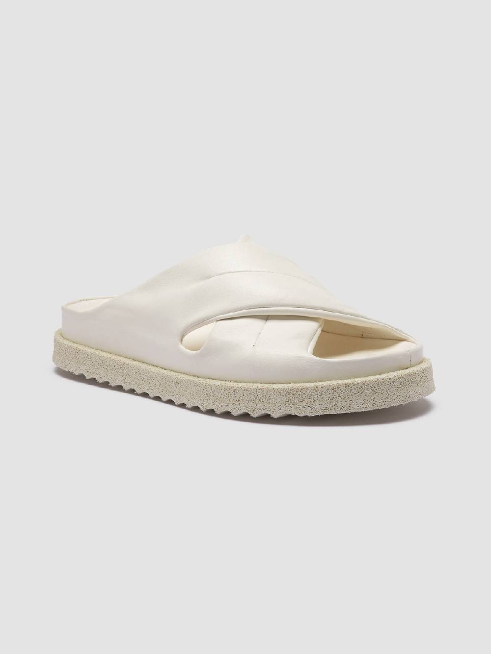 Officine Creative SANDS 103 Sandali Slide in Pelle Bianca Vendita Economica