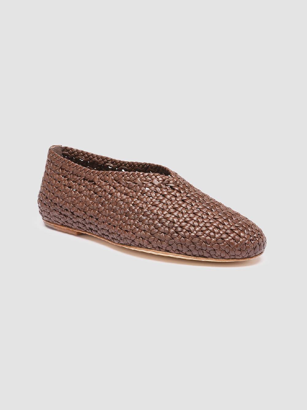 Officine Creative BESSIE 011 Mocassini in Pelle Marrone Vendite Flash