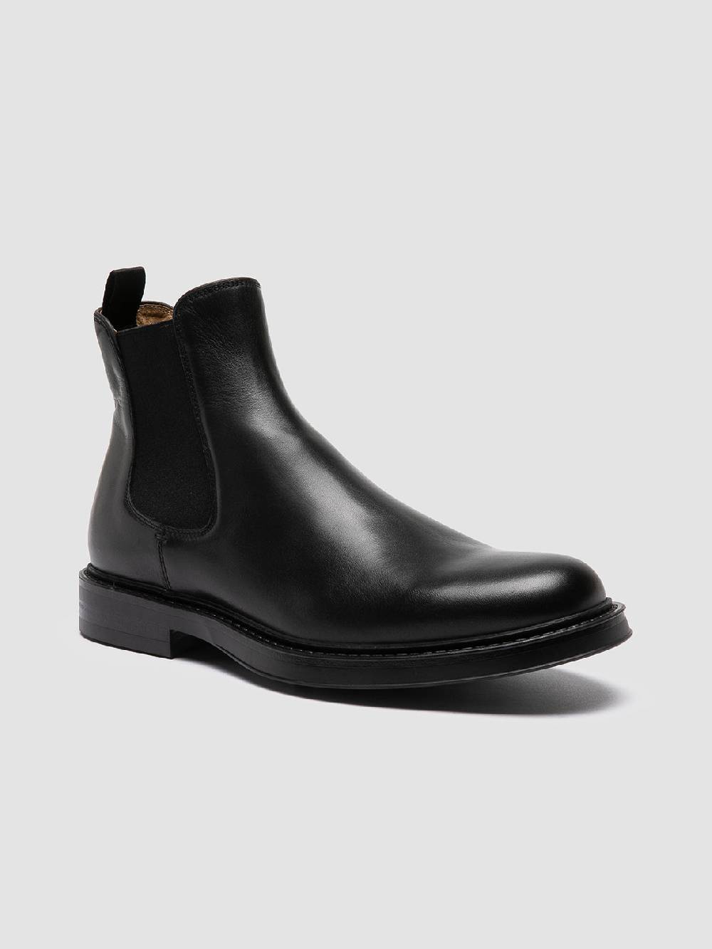 Officine Creative UNIFORM 005 Stivaletti Chelsea in Pelle Nera In Saldo