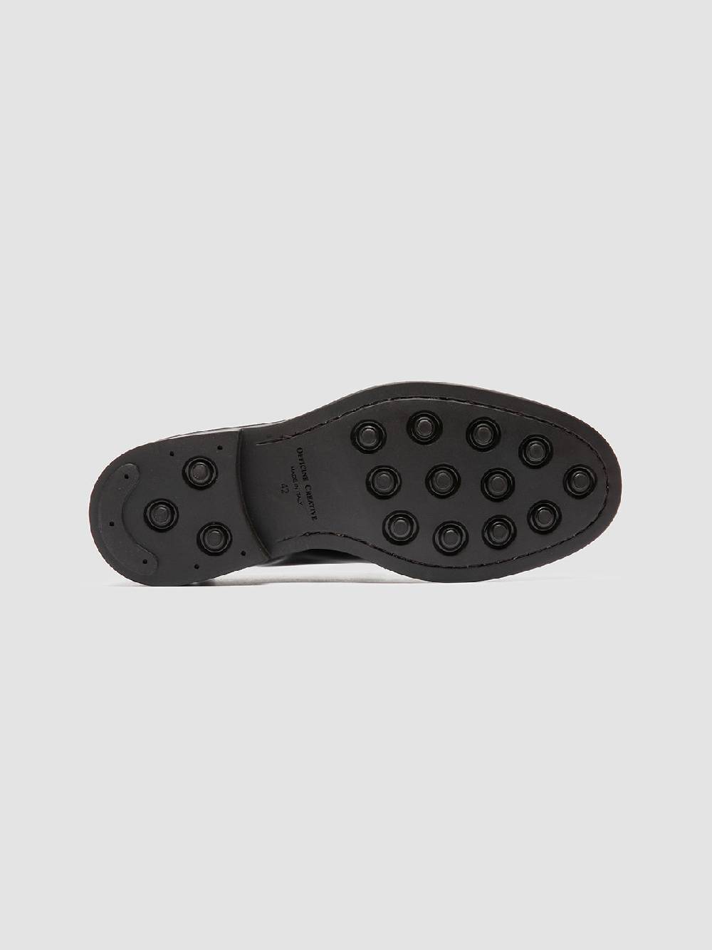 Officine Creative UNIFORM 005 Stivaletti Chelsea in Pelle Nera In Saldo