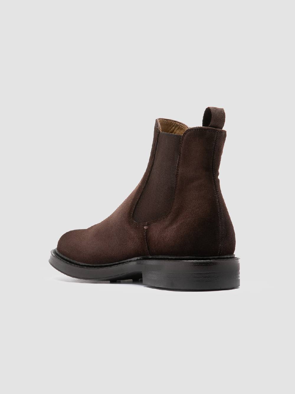 Officine Creative UNIFORM 005 Stivaletti Chelsea in Pelle Scamosciata Marrone Nuova