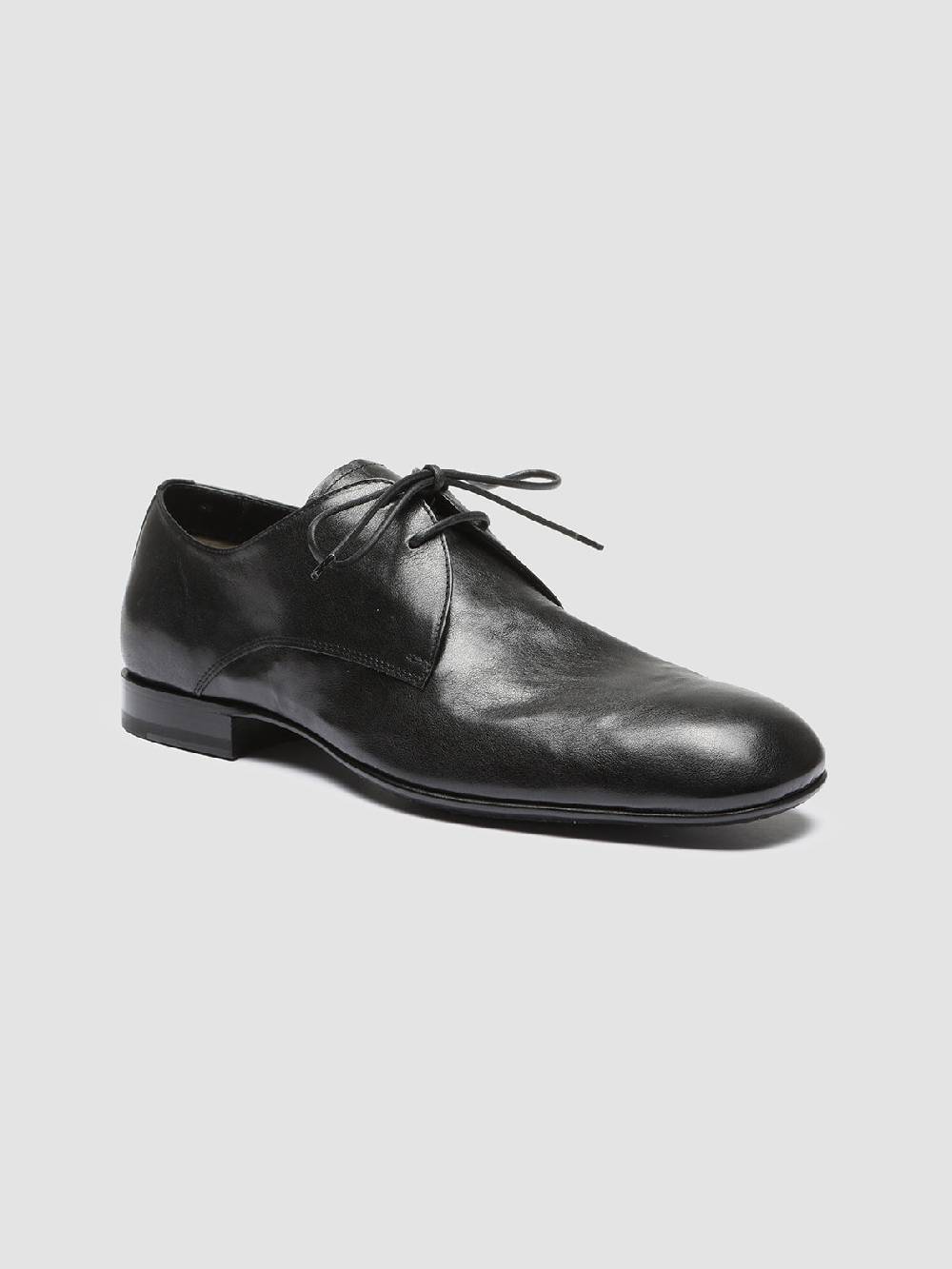 Officine Creative HARVEY 002 Black Leather Derby Shoes Nuovo