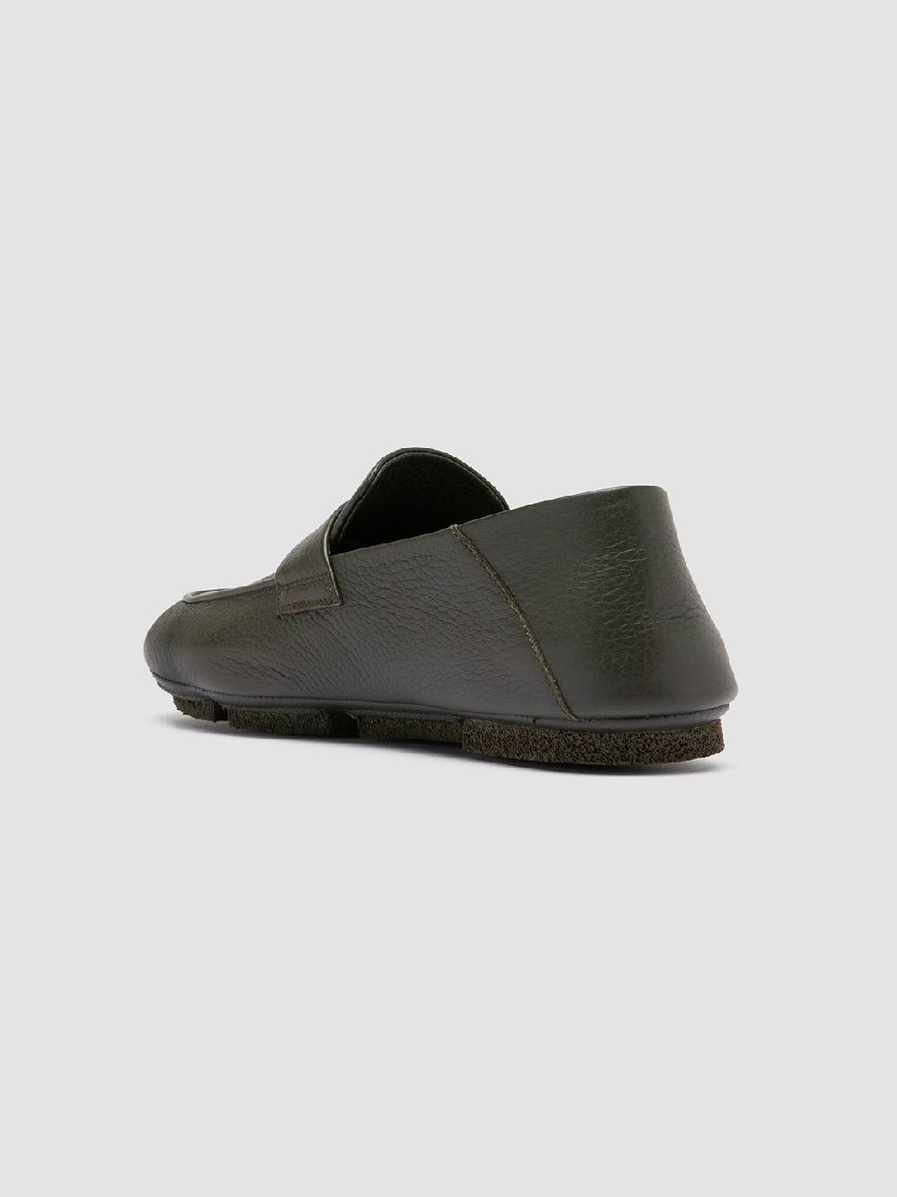Officine Creative C-SIDE 001 Green Leather Loafers Vendita