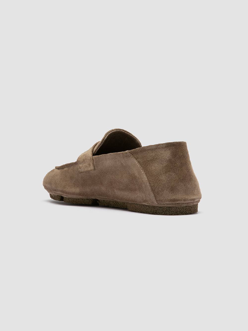 Officine Creative C-SIDE 001 Mocassini in Pelle Scamosciata Tortora Pezzi Unici