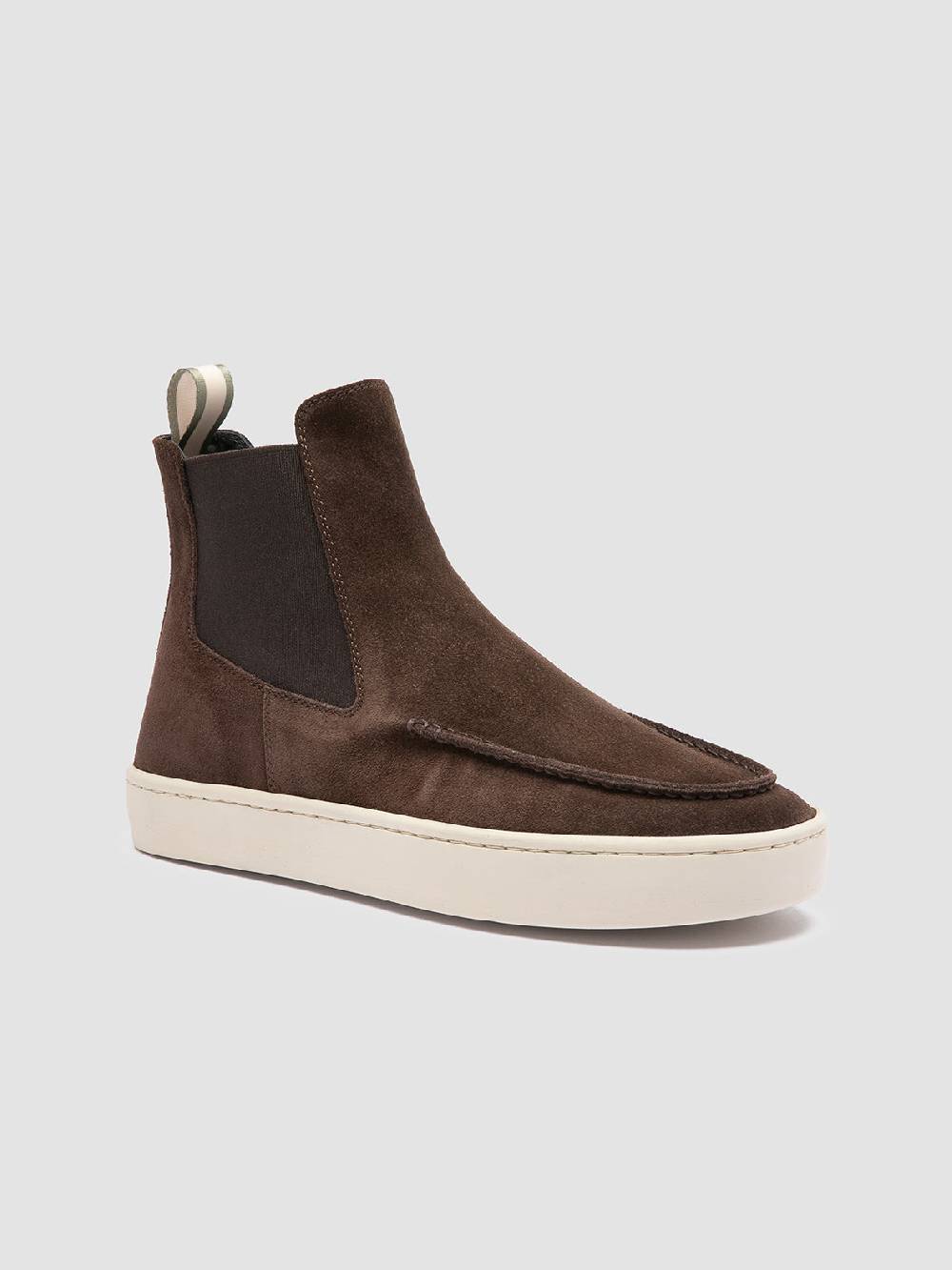 Officine Creative BUG 003 Stivaletti Chelsea in Pelle Scamosciata Marrone Shopping Online