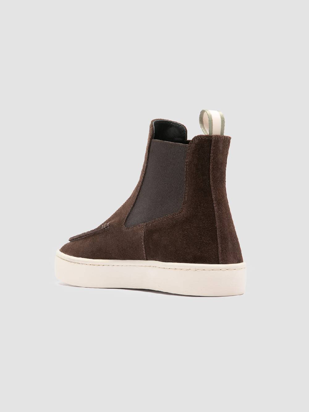 Officine Creative BUG 003 Stivaletti Chelsea in Pelle Scamosciata Marrone Shopping Online