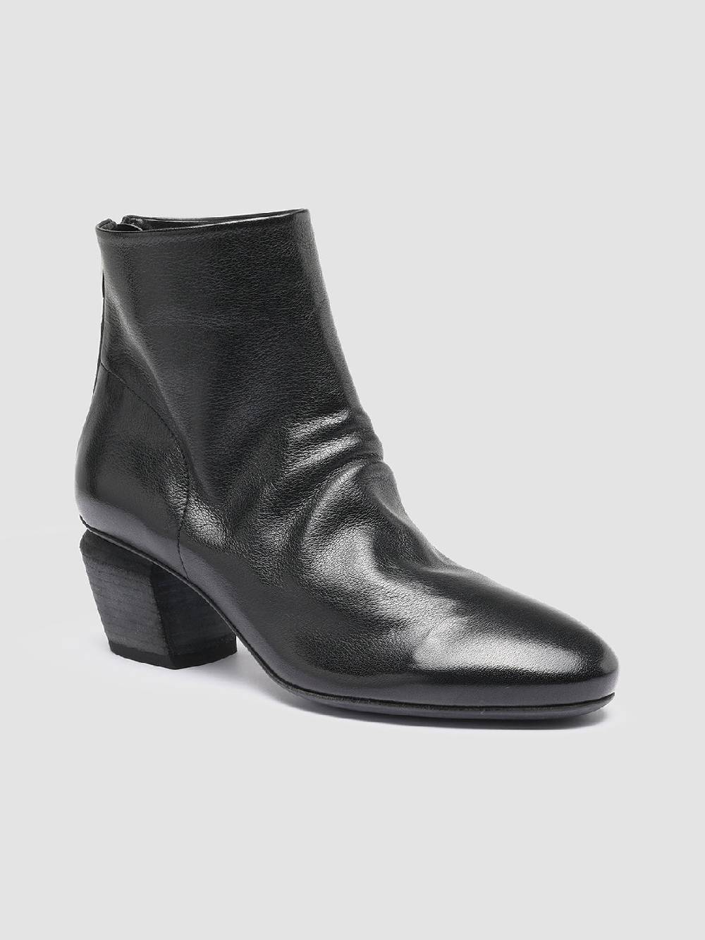 Officine Creative BONNIE 001 Stivaletti in Pelle Nera Sottocosto