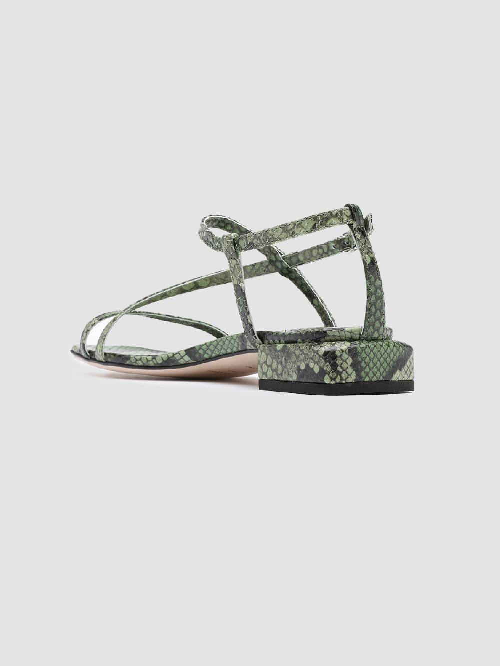 Officine Creative GILLIAN 004 Sandali in Pelle Verde Sconto