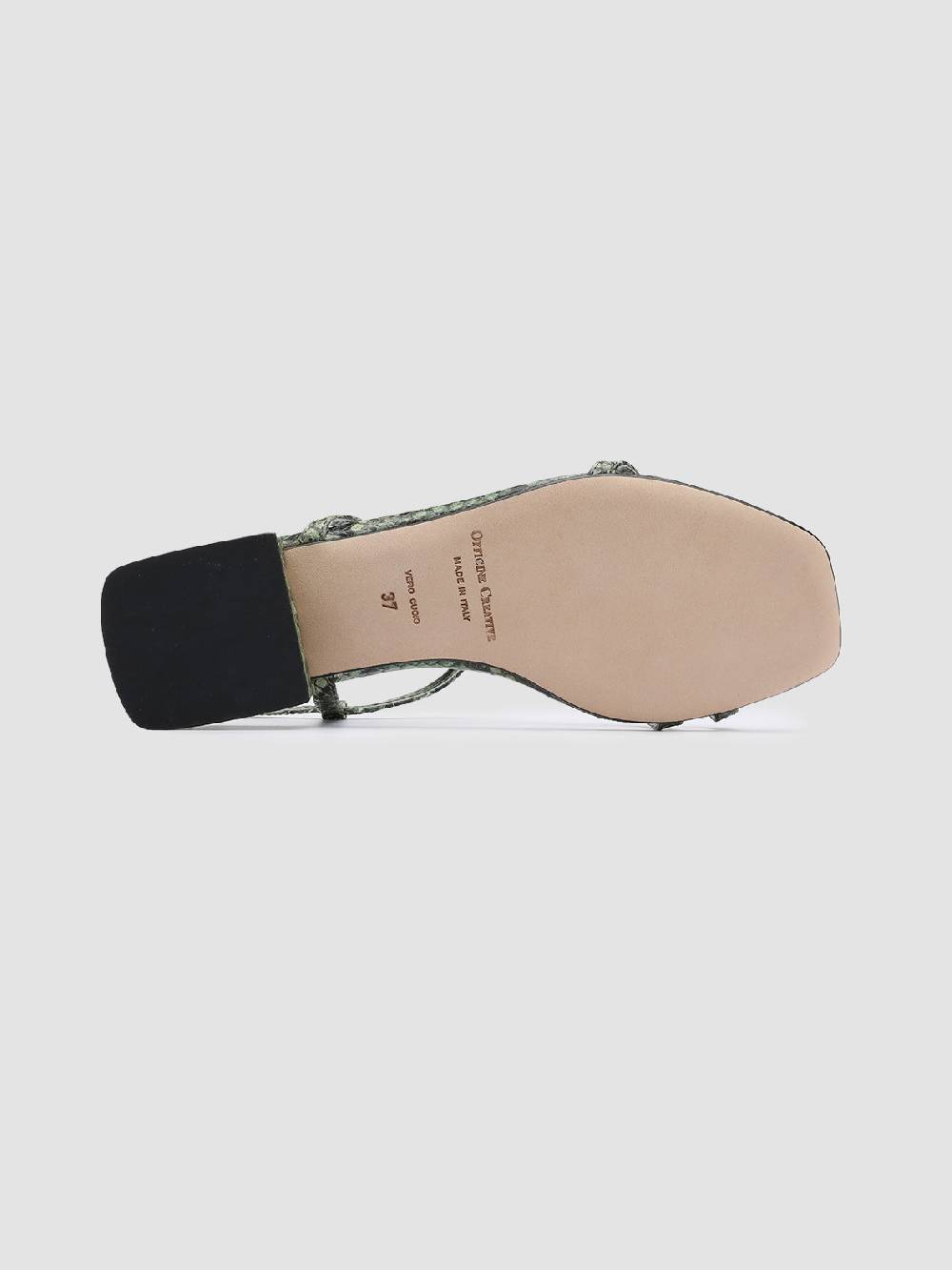 Officine Creative GILLIAN 004 Sandali in Pelle Verde Sconto