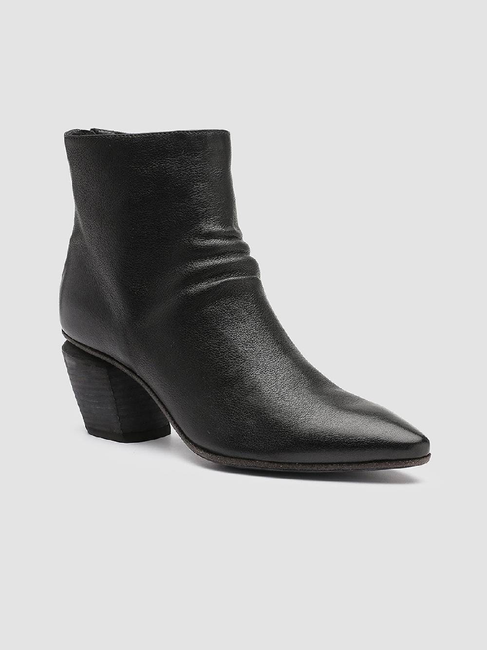 Officine Creative SEVERINE 008 Stivaletti in Pelle Nera con Zip Offerta