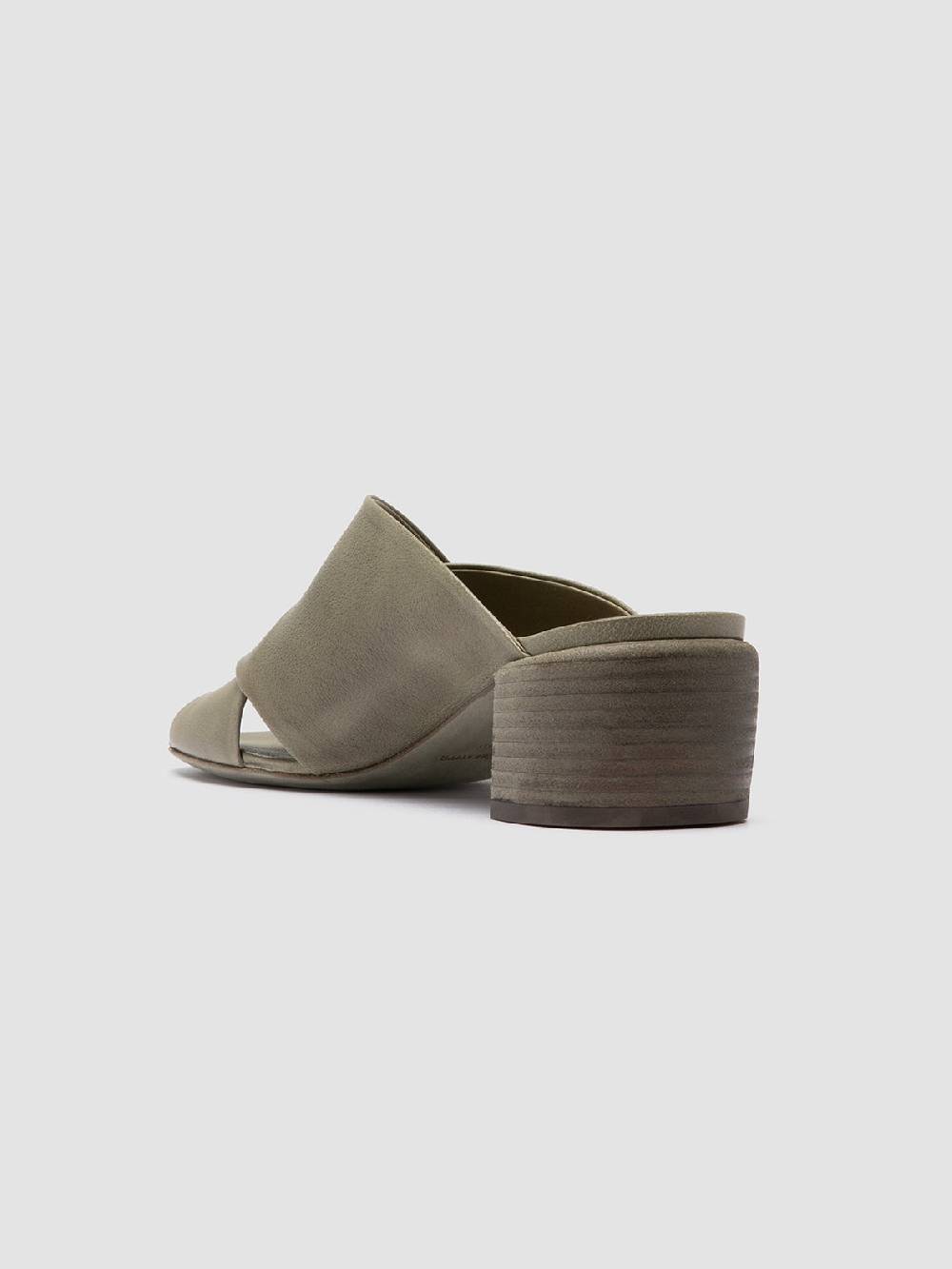 Officine Creative HADRY 007 Sandali Slide in Pelle Verde Vendita Calda