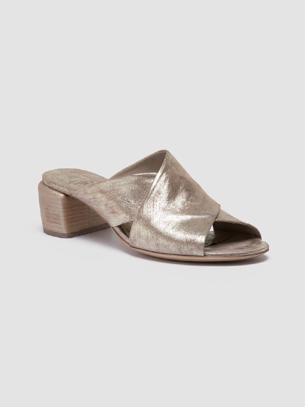 Officine Creative HADRY 007 Sandali Slide in Pelle Tortora Vendita Economica