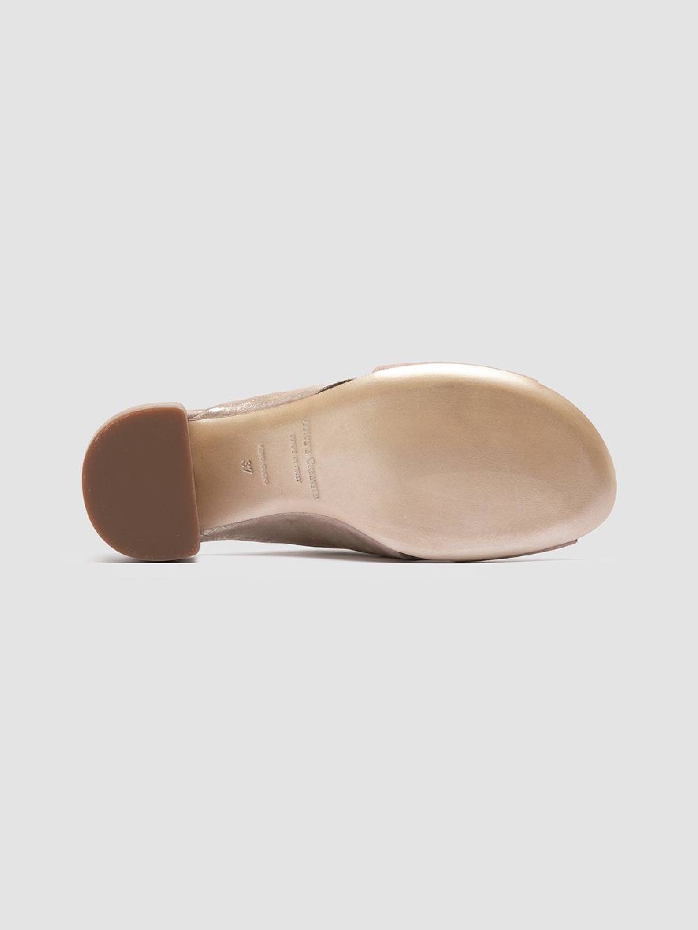 Officine Creative HADRY 007 Sandali Slide in Pelle Tortora Vendita Economica