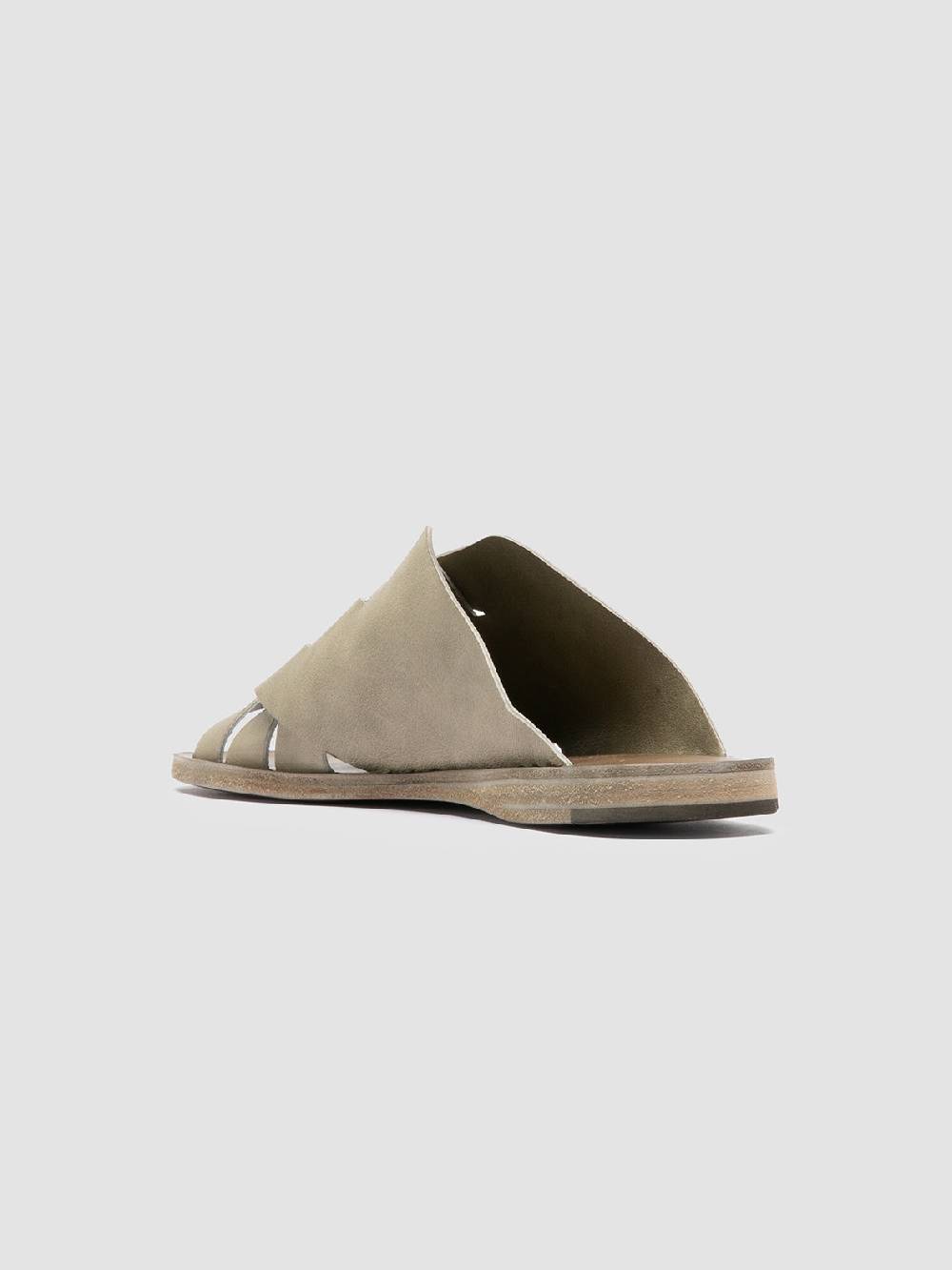 Officine Creative ITACA 049 Sandali Slide in Pelle Verde Italy
