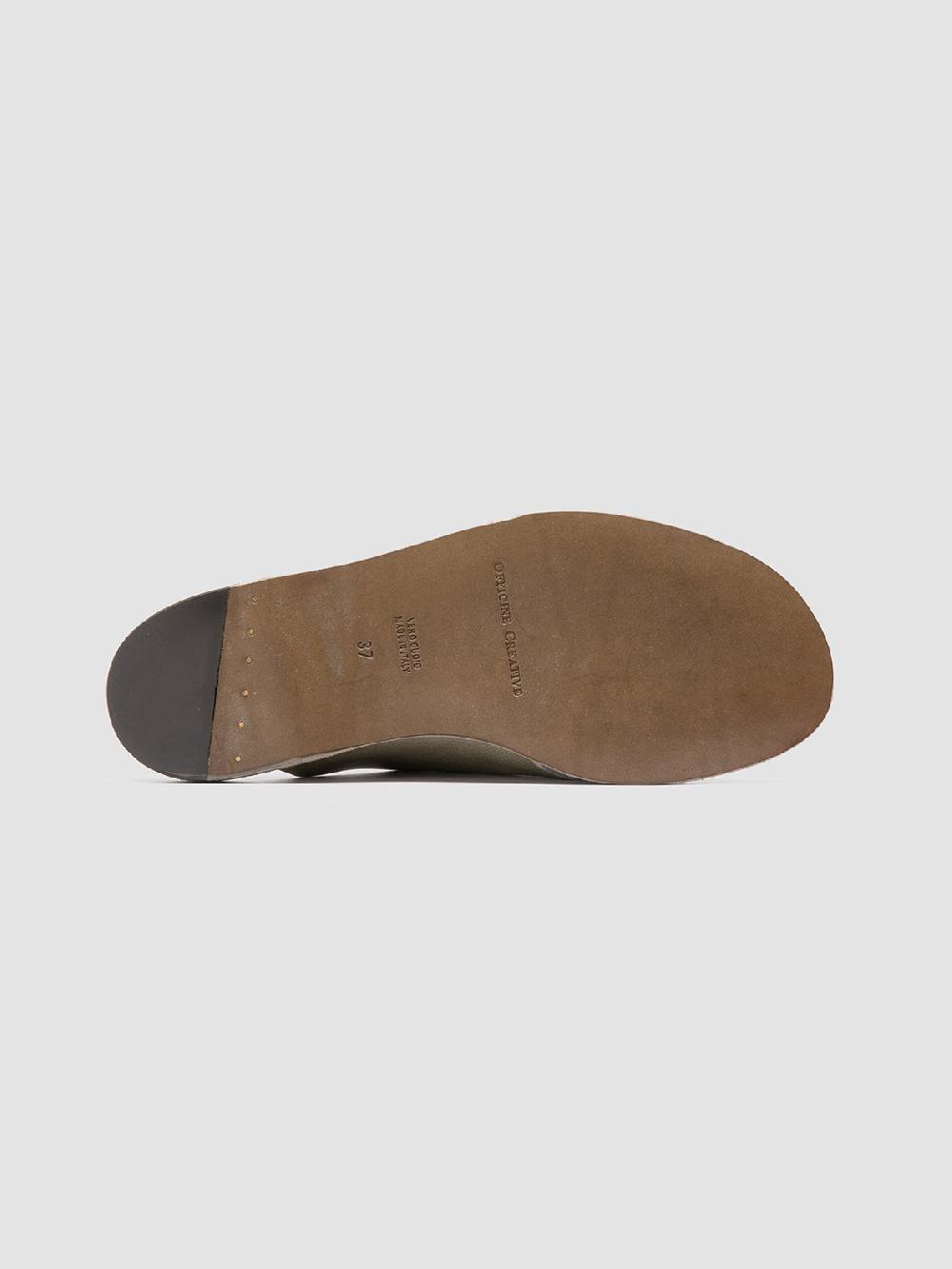 Officine Creative ITACA 049 Sandali Slide in Pelle Verde Italy