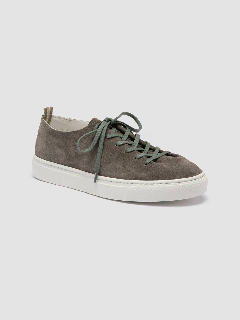 Officine Creative LEGGERA 100 Sneakers Basse in Pelle Scamosciata Verde In Saldo