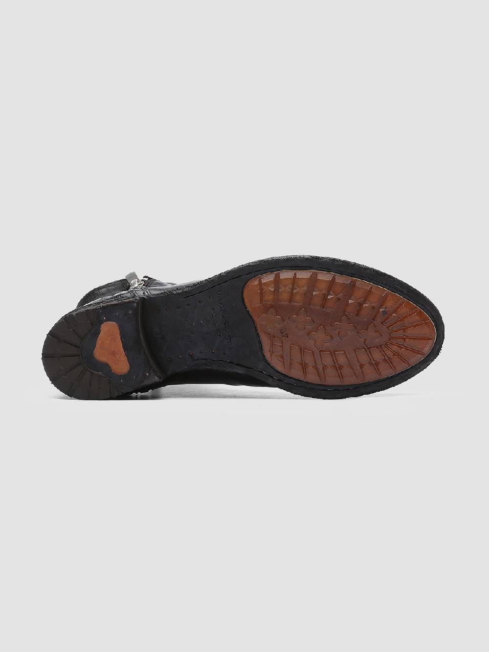 Officine Creative LEXIKON 097 Stivaletti in Pelle Nera Nuovo