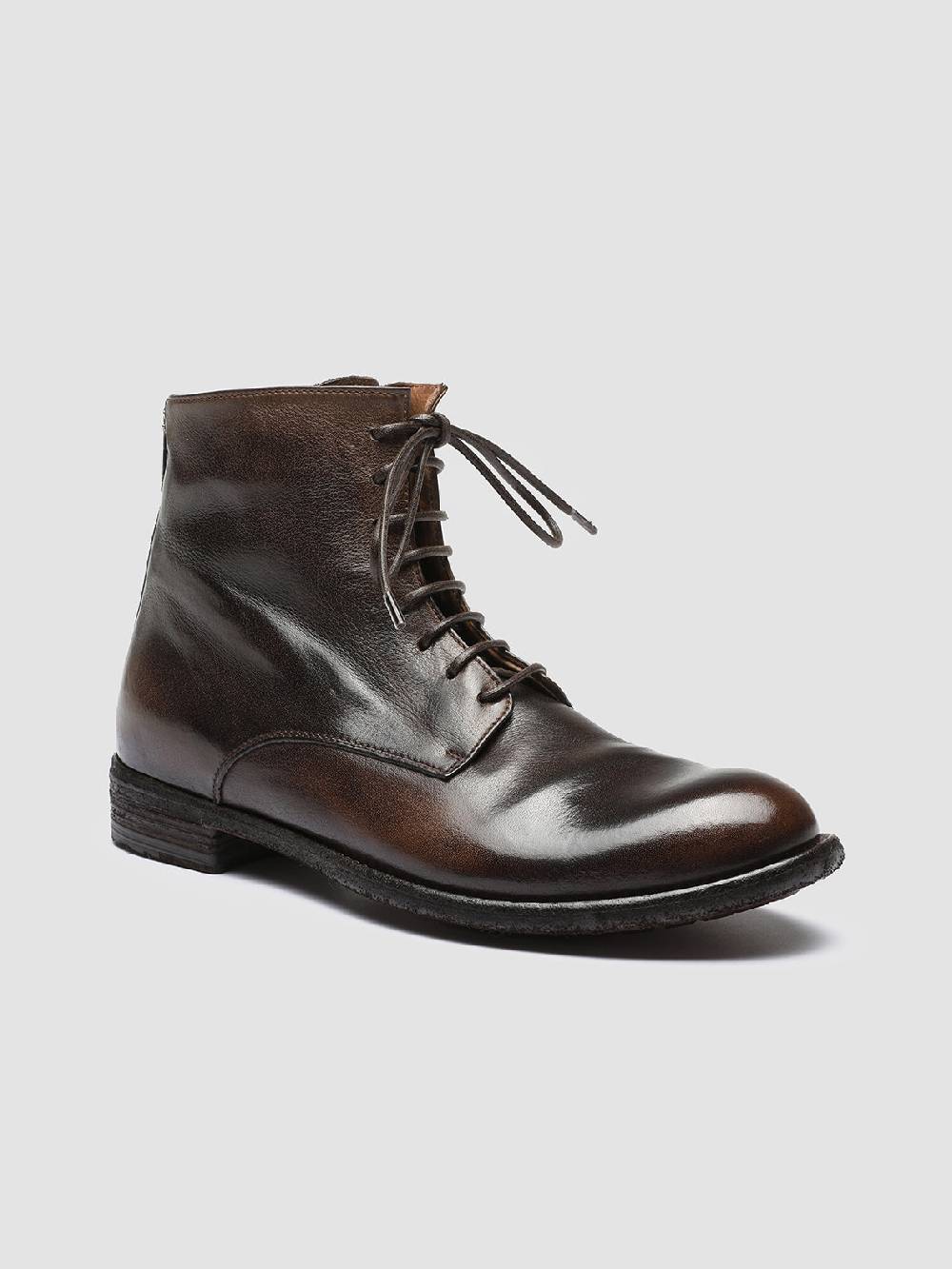 Officine Creative LEXIKON 123 Stivaletti in Pelle Marrone con Zip Promozione