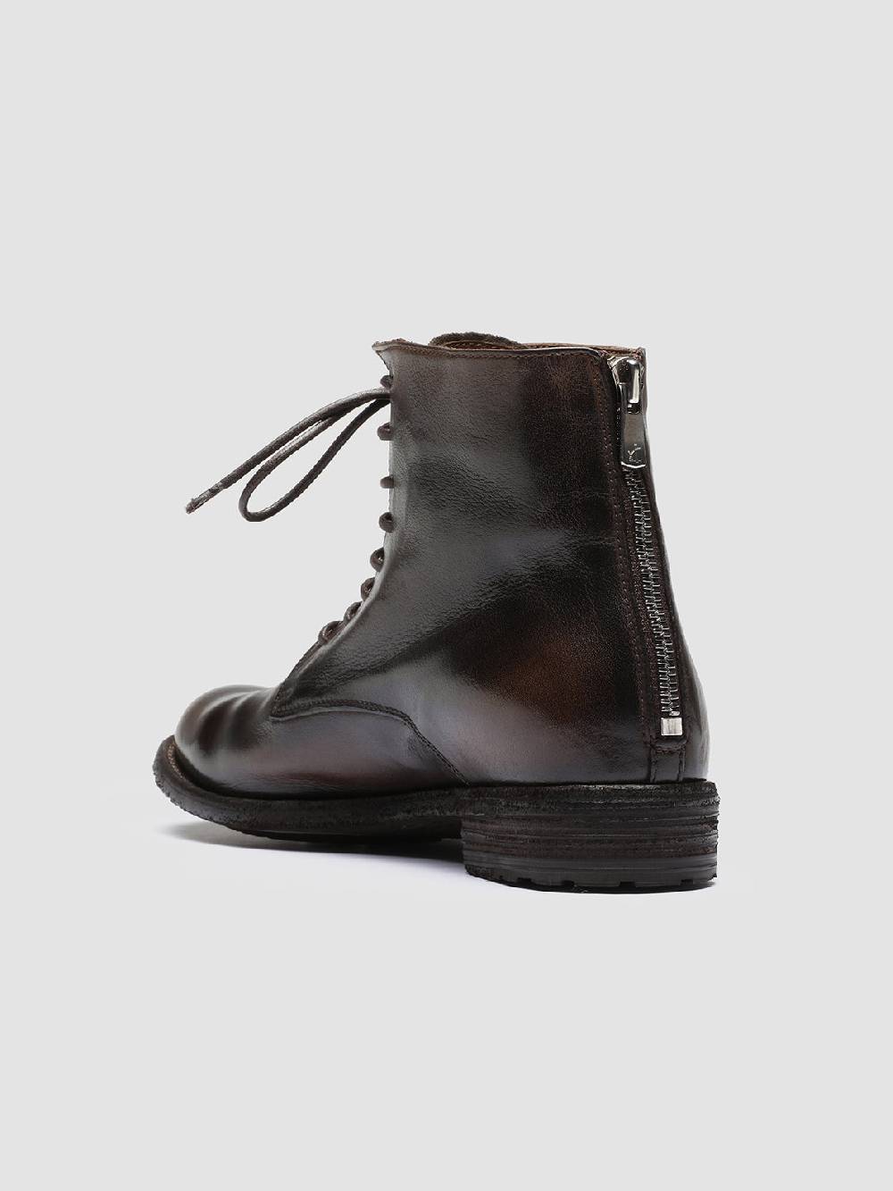 Officine Creative LEXIKON 123 Stivaletti in Pelle Marrone con Zip Promozione