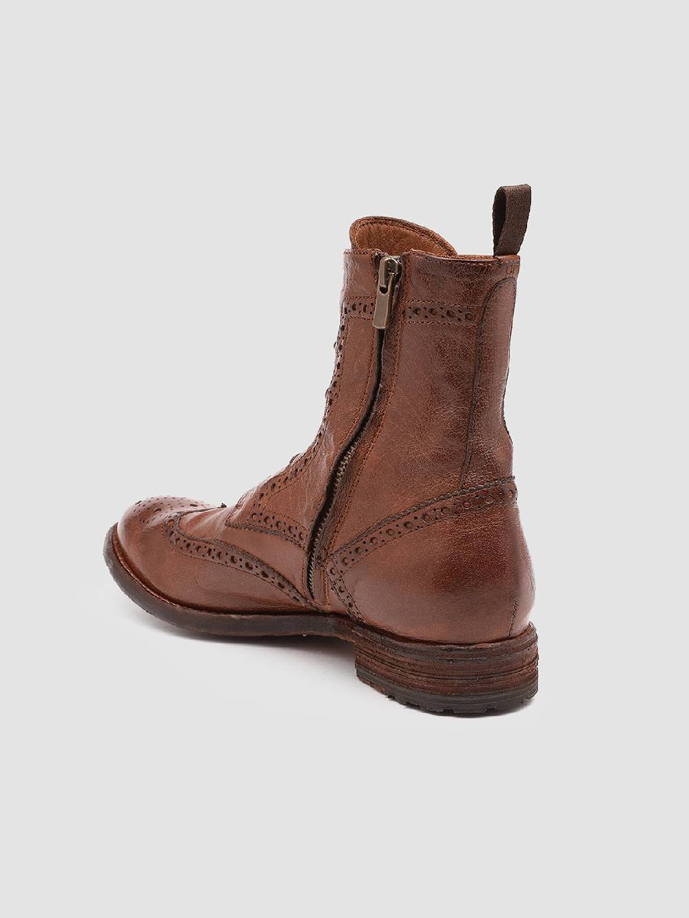 Officine Creative LEXIKON 131 Stivaletti in Pelle Marrone Pezzi Unici