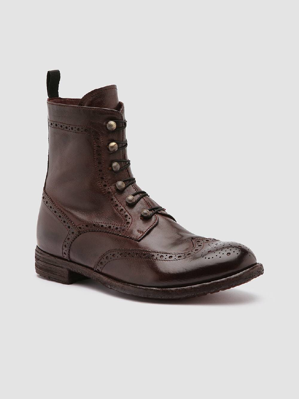 Officine Creative LEXIKON 131 Stivaletti in Pelle Marrone Soddisfazione Garantita