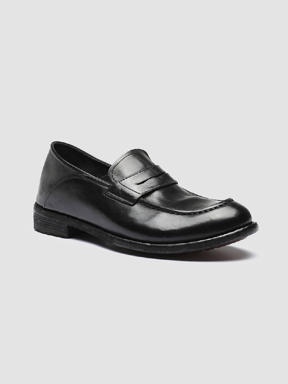 Officine Creative LEXIKON 140 Mocassini Penny Loafer in Pelle Nera Qualità Garantita