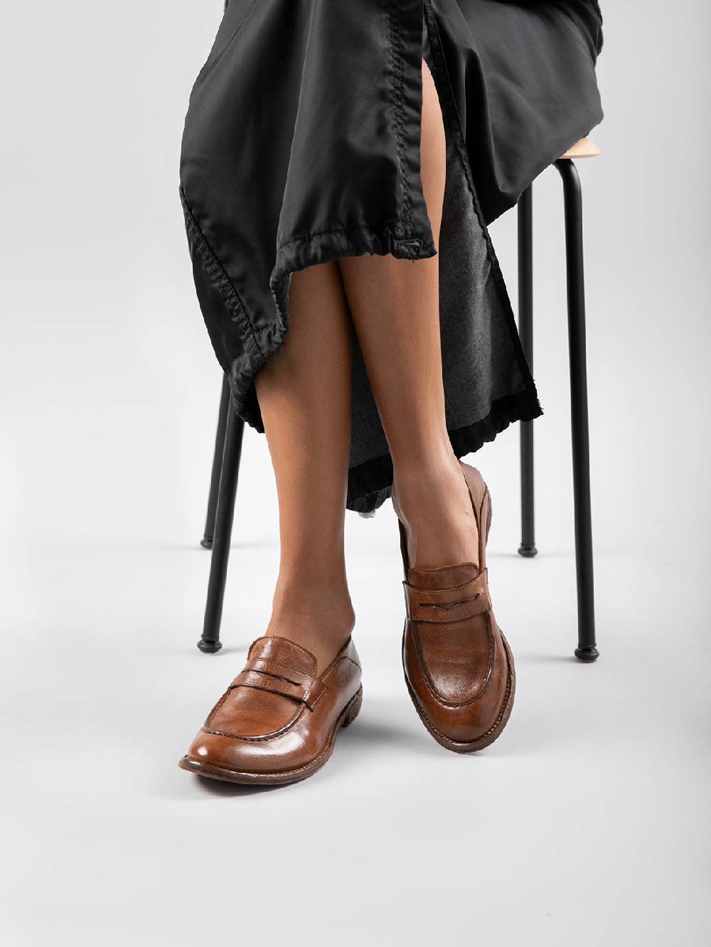 Officine Creative LEXIKON 516 Mocassini in Pelle Marrone Promozione Limitata