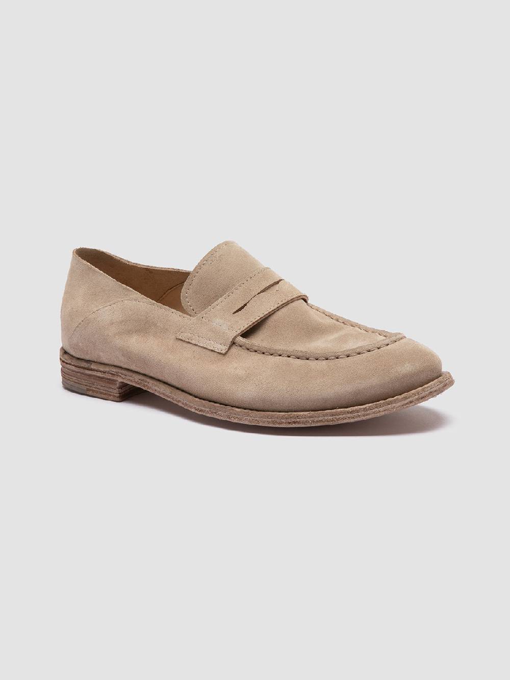 Officine Creative LEXIKON 516 Mocassini in Pelle Scamosciata avorio Shopping Online