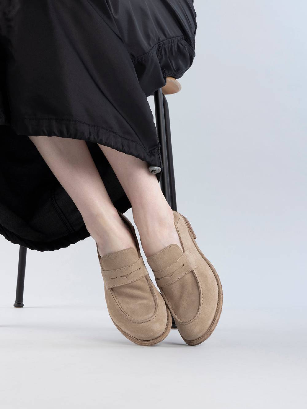 Officine Creative LEXIKON 516 Mocassini in Pelle Scamosciata avorio Shopping Online