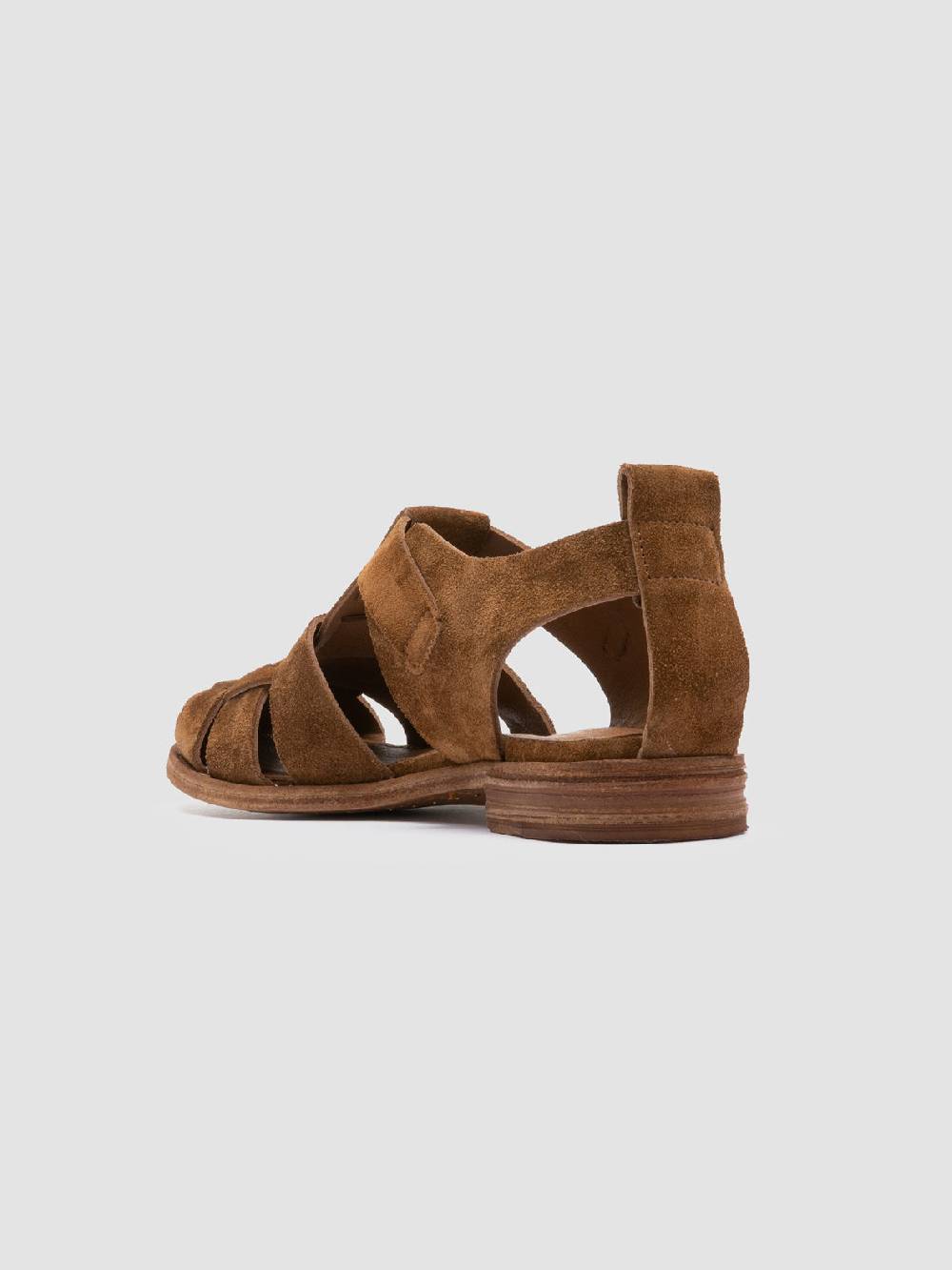 Officine Creative LEXIKON 536 Sandali in Pelle Scamosciata Marrone Sottocosto